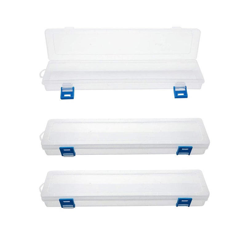 HanyHere 3PCS Brushes Storage Box Paint Brush Drawing Pen Container with Buckle Design - Image 1